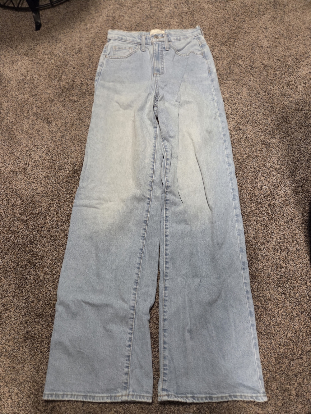 Sz 00 Universal Thread Light Blue High-Rise Wide Leg Jeans